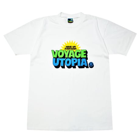 VOYAGE UTOPIA WAKE UP! TEE - WHITE