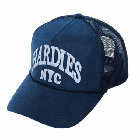 HARDIES HARDWARE CURVE TRUCKER HATS SUEDE - NAVY