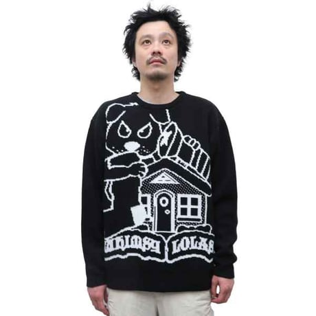 LOLAS x WHIMSY  BLOOD SWEATER - BLACK