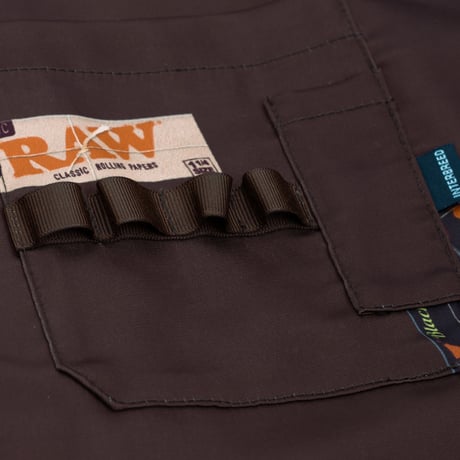 RAW X INTERBREED PAPERS OPENCOLLOAR SHIRT - BROWN