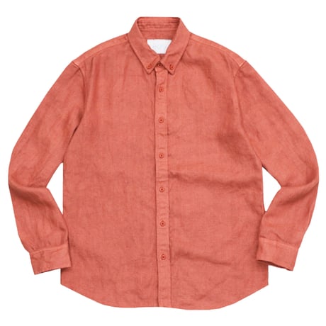 WHIMSY LINEN DYED SHIRT - CORAL