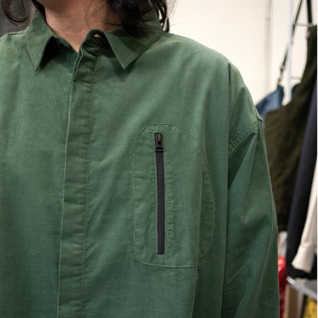 DEMARCOLAB  ATOM CORD SHIRT - GREEN