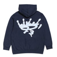HELLRAZOR MILK CROWN PULLOVER HOODIE - NAVY