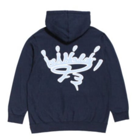 HELLRAZOR MILK CROWN PULLOVER HOODIE - NAVY