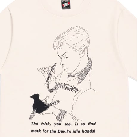 DEATHWISH IDLE HANDS TEE - CREAM