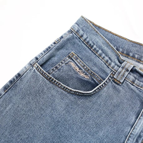 YARDSALE IVORY SLUB JEANS - LIGHT DENIM
