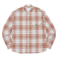 WHIMSY  PLAID STAND COLLAR SHIRT -  RED