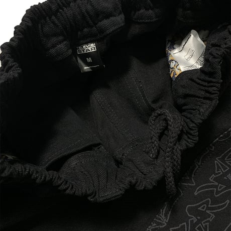 TELEVISISTAR TAGG DOUBLE KNEE TVS SHORT BAGGY OG -JETBLACK