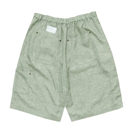 WHIMSY  LINEN PAINTER BAGGY SHORT - MINT