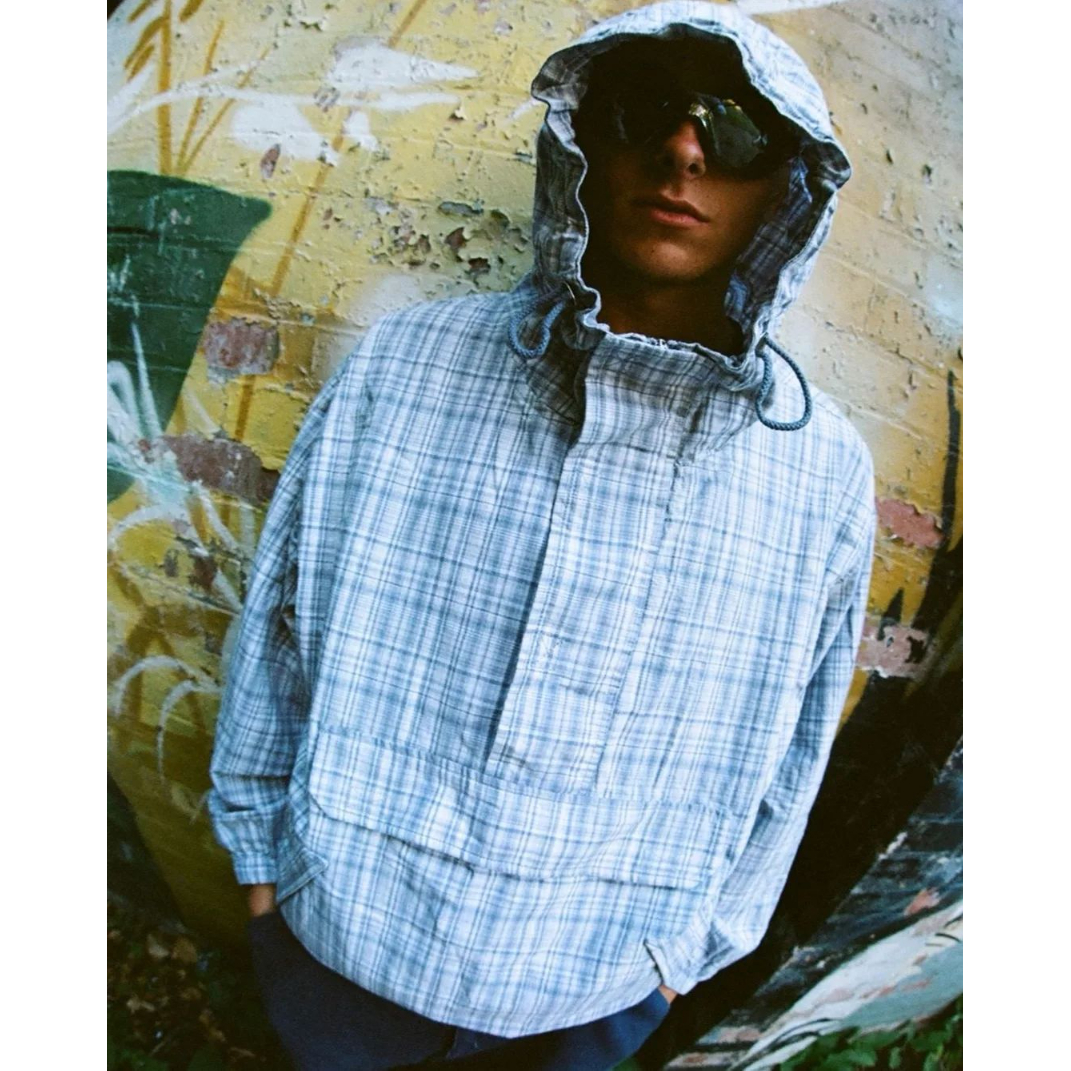 【YARDSALE】PLAID PULLOVER プルオーバー YARDSALE PLAID PULLOVER - BLUE/WHITE | BOTTOM LINE