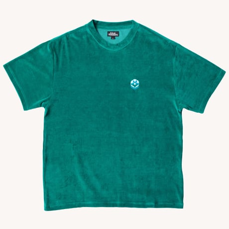 BLUE FLOWERS BOLIVIA VELOUR TEE - GREEN