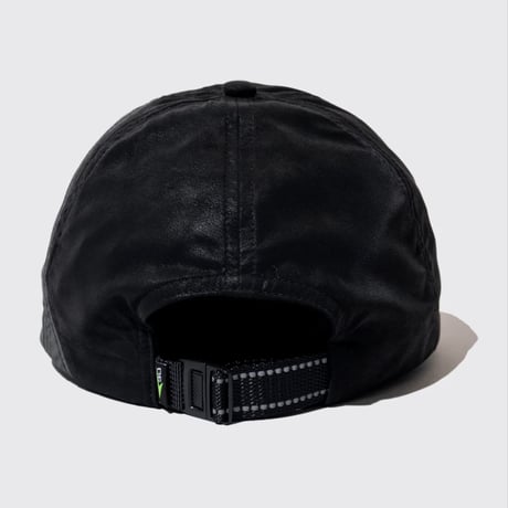 DEMARCOLAB TECH LEATHER RACING CAP - BLACK