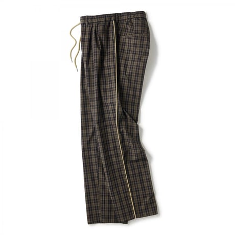 INTERBREED  PLAID SUMMER PANTS - BROWN PLAID