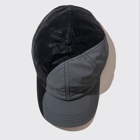DEMARCOLAB TECH LEATHER RACING CAP - BLACK