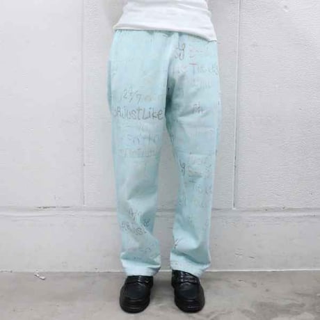 WHIMSY CLAY LETTER PANT - SKYBLUE