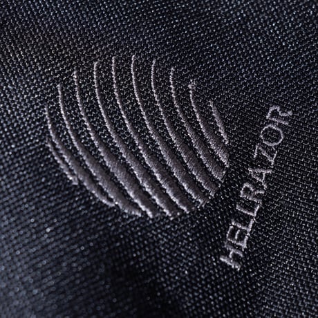 HELLRAZOR LOGO EMB POUCH - BLACK / GREY