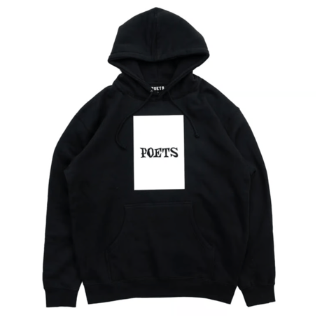 POETS D&G SCREENED HOODIE - BLACK