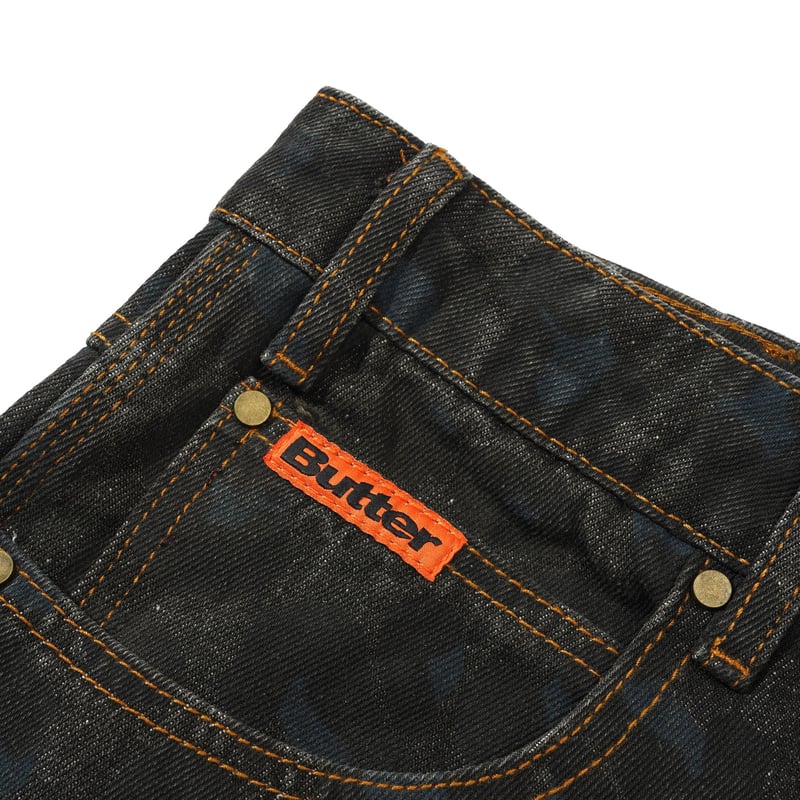 BUTTERGOODS LEOPARD DENIM - BLACK | BOTTOM LINE