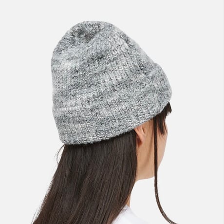 DIME FUZZY FOLD BEANIE - CHARCOAL MULTI