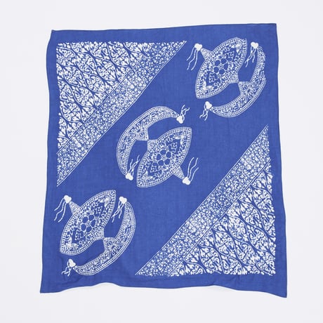 RAJABROKE WAU FUJITATE HANDKERCHIEF - BLUE