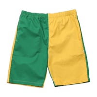 BEDLAM GIMMICKS TROPICAL SHORTS-GREEN/YELLOW