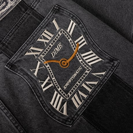 DIME BAGGY DENIM PANTS - KNOWTOMATIC BLACK