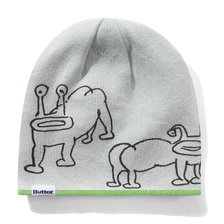 BUTTERGOODS X DANIELJOHNSTON FROG REVERSIBLE BEANIE