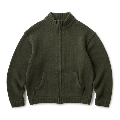 HELLRAZOR LOGO FULLZIP HOOD - GREEN