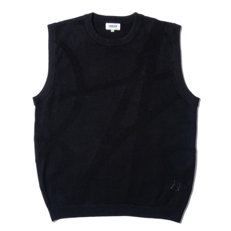 DEMARCOLAB VENT DOODLE VEST - BLACK