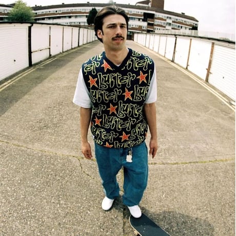 BUTTERGOODS STAR KNIT VEST - NAVY
