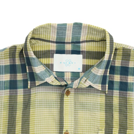 WHIMSY SILK PLAID SHIRT - YELLOW