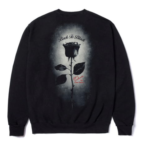 COLOR BARS BACK TO BLACK CREWNECK - BLACK