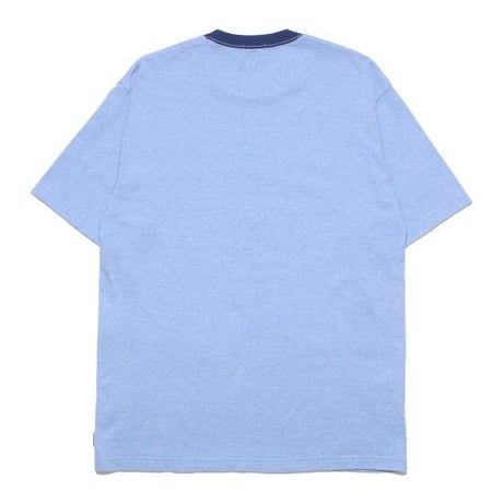 HELLRAZOR HEATHER RINGER SHIRT -BLUE