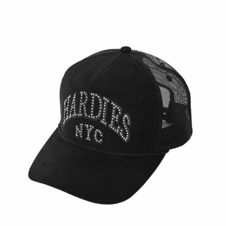 HARDIES HARDWARE CURVE TRUCKER HATS SUEDE - BLACK