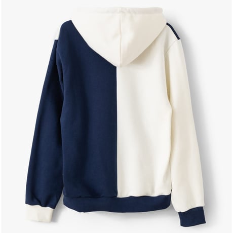 POETIC COLLECTIVE BLOCK HOODIE - NATURAL/NAVY