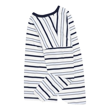 WHIMSY SNAP BORDER TOP - NAVY