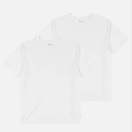 DIME 2PACK BASICS TEE - WHITE