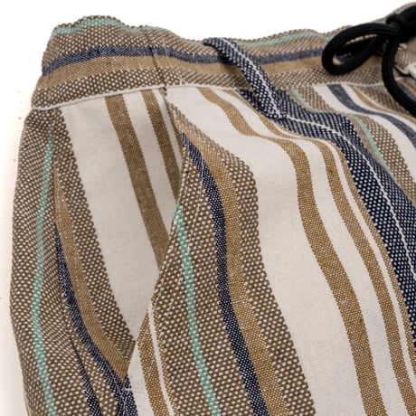 INTERBREED MULTI STRIPED SUMMER SHORTS - NATURAL