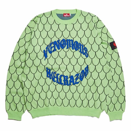 HELLRAZOR VENOM CREWKNIT - LIME