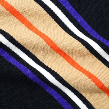 BUTTER GOODS STRIPE KNIT SWEATER - BLACK