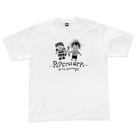 PAPER WORK  TROUBLE MAKER TEE -WHITE