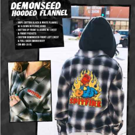 SPITFIRE SPITFIRE DEMONSEED HOODED FLANNEL SHIRT