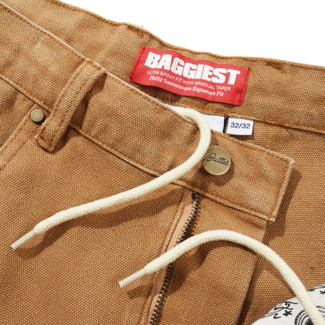 BUTTERGOODS SANTOSUOSSO DUCK CANVAS CARGO PANTS - BROWN
