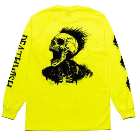 DEATHWISH CREEPING L/S TEE - NEON