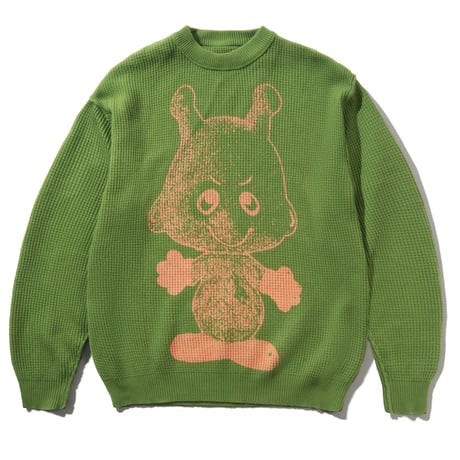 BUTTERGOODS NEWCOMER REVERSIBLE KNIT SWEATER - GRASS