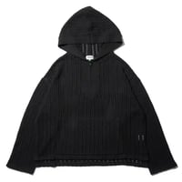 DEMARCOLAB  VENT KNIT BAJA HOODIE  - CHARCOAL