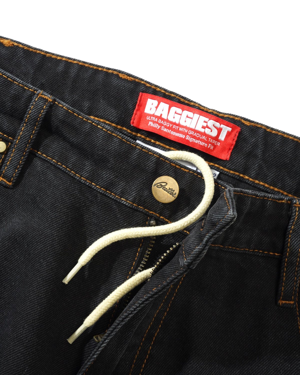 Butter BAGGIEST ブラックデニム 28/32 Butter Goods（バター