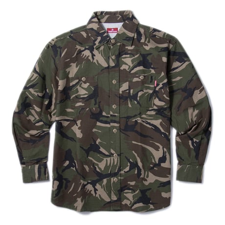 HELLRAZOR WASHED WORK SHIRT - WOODLAND CAMO