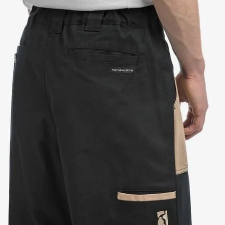 POETIC COLLECTIVE PAINTER DETAILS PANTS - BLACK/CAMEL