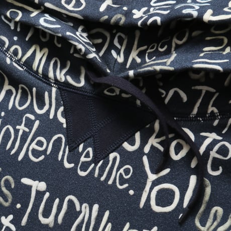 WHIMSY CLAY LETTER HOODIE - NAVY